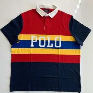 POLO RALPH LAUREN HI TECH RUGBY SHIRT XL SPELL OUT